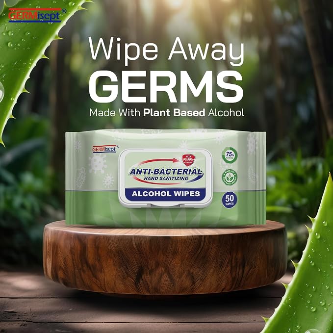 Advanced 75% Alcohol Antiseptic Hand Sanitizer Multipurpose Wipes (50 Count X 3 packs = 150 Wipes)