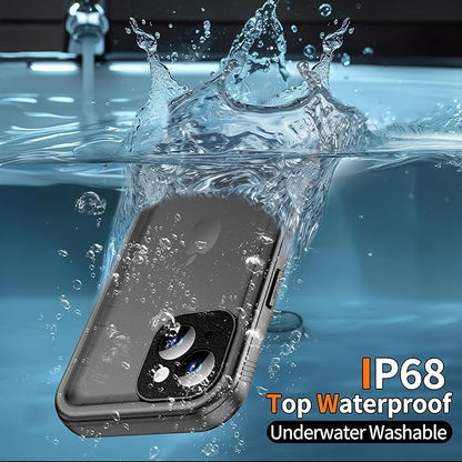 Cozycase for iPhone 15 Plus Waterproof Shockproof Dustproof Case - Heavy Duty/360 Full Body/Military Grade/Protective/Rugged 【8FT Drop Proof】 Built in Screen/Camera Protector with Lanyard Black