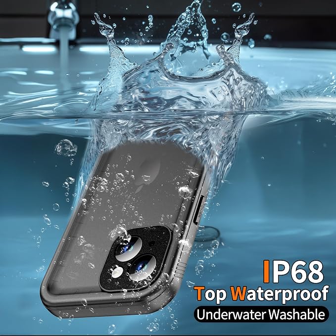 Cozycase TOP Military Protective Case for iPhone 13 IP68 Waterproof Heavy Duty 360 Shockproof Full Body With Screen Camera Protector Double Dustproof Hard Tough Front Back Cover i Phone 13 Proof Case