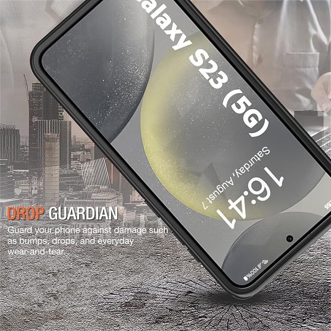 Battery Case for Galaxy S23, 10000mAh Portable Wireless Charging Case Supporting Carplay, Compatible with Galaxy S23 (6.1 inch) Rechargeable Extended Battery Charger (Black)