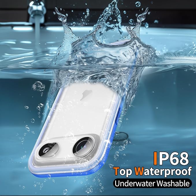 Cozycase TOP Waterproof Case for iPhone Air - Military Heavy Duty 360 Shockproof Full Body with Screen Camera Protector Double IP68 Water Dust Drop Proof Hard Rugged Tough Front Back Slim Cover