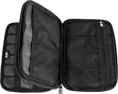 BUBM Double Layer Electronic Accessories Organizer, Travel Gadget Bag for Cables, USB Flash Drive, Plug and More, Perfect Size Fits for iPad Mini (Medium, Black) | Travel Gadget Bag for Cables, USB Flash Drive, Plug and More, Perfect Size Fits for iPad...