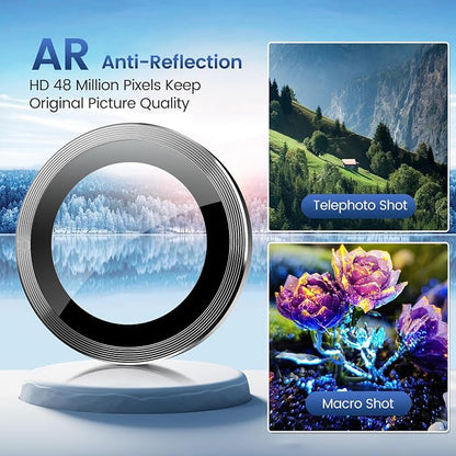Camera Lens Protector for iPhone 15 Plus 6.7" ＆ iPhone 15 6.1"[Picture Perfect], Tempered Glass, 98% Transmittance, 10 Time Anti-Broken, Easy to Install, Case Friendly - Black