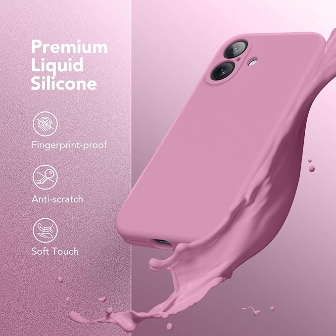 Magnetic for iPhone 16 Plus Case, Compatible with MagSafe, [Full Camera Protection][Screen Protector] Silicone Shockproof Protective Phone Case for iPhone 16 Plus 6.7", Blackcurrant