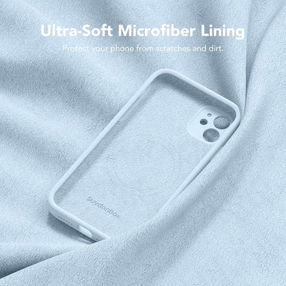 Magnetic for iPhone 11 Phone Case Silicone, Compatible with MagSafe, [Full Camera Protection][Screen Protector] Slim Shockproof Protective Case for iPhone 11 6.1", Light Blue