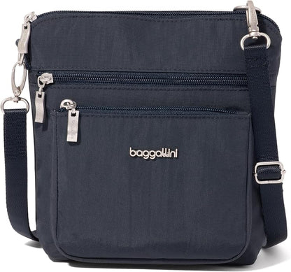 Baggallini Modern Pocket Crossbody Bag for Women, 8.5"x8.5" Handbag Purse with RFID, Lightweight Water-Resistant