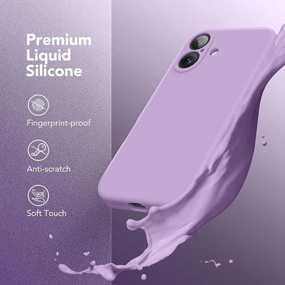 Magnetic for iPhone 16 Plus Case, Compatible with MagSafe, [Full Camera Protection][Screen Protector] Silicone Shockproof Protective Phone Case for iPhone 16 Plus 6.7", Light Purple