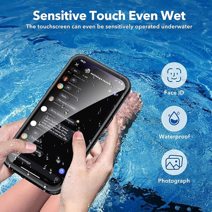 ANTSHARE for iPhone 14 Pro Max Case, with [Built-in Privacy Screen Protector] [IP 68 Waterproof], Anti-Peeping Adsorption Full Body Double Protective Case for iPhone 14 Pro Max, Black