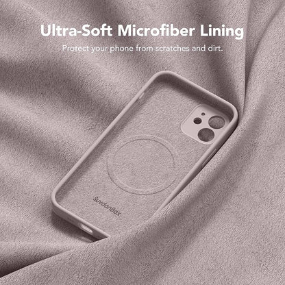 Magnetic for iPhone 12 Case, Compatible with MagSafe, [Full Camera Protection][Screen Protector] Silicone Shockproof Protective Phone Case for iPhone 12 6.1", Hazel