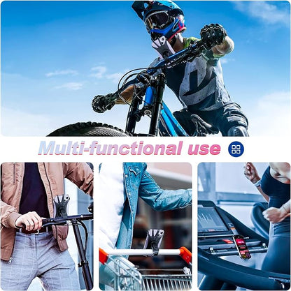 Bike Phone Mount Universal, 360°Rotation Silicone Bicycle Phone Holder Phone Holder for Bike Mount Compatible, for 4.7-6.9 Inches Phones, Easy Installation (2, Black)
