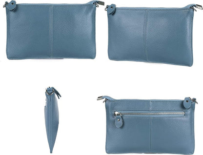 befen Genuine Leather Wristlet Clutch Wallet Purses Small Crossbody Bags for Women with RFID Blocking Card Slots