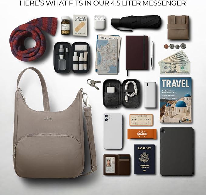 Travelon Anti-Theft Classic Essential Messenger Bag