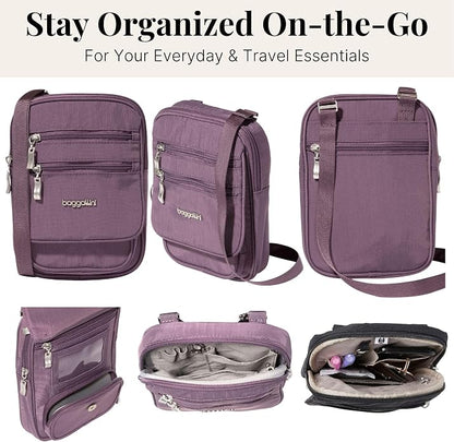 Baggallini Journey Crossbody Bags for Women 9x6 Small Lightweight Travel Handbag W/RFID