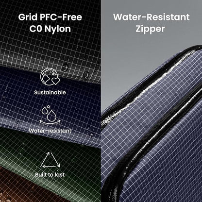 tomtoc Electronic Organizer Travel Case Performance, Dual Compartment Bag | Water Resistant Cable Organization Storage for Charger, Cord, Phone, Hard Drive, Power Bank, Accessories Travel Essentials