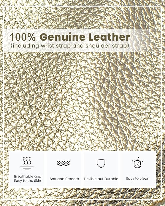 befen Genuine Leather Wristlet Clutch Wallet Purses Small Crossbody Bags for Women with RFID Blocking Card Slots