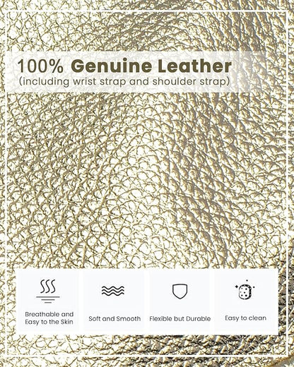 befen Genuine Leather Wristlet Clutch Wallet Purses Small Crossbody Bags for Women with RFID Blocking Card Slots