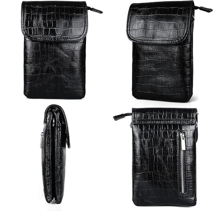 befen Genuine Leather Small Crossbody Bags for Women Cell Phone Bag Cross Body Purses,Silver Zipper
