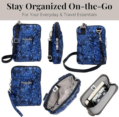 Baggallini Bryant Pouch Small Crossbody Bag for Women - Phone Purse with Crossbody Strap - Lightweight Crossbody Pouch