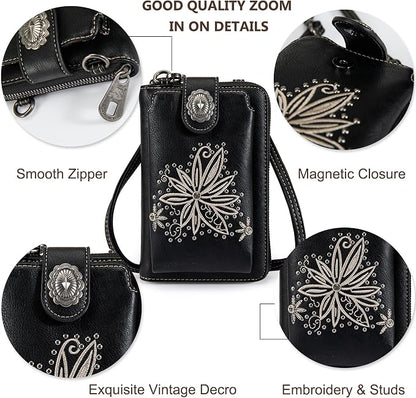Montana West Small Crossbody Bags for Women Western Handbag with Cash Slots