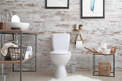 Modern Hanging Wall Mount Natural Bamboo Toilet Paper Holder Rope with Convenience Shelf Tray for Toilet Paper, Phone, Plants, Decor, and Other Accessories