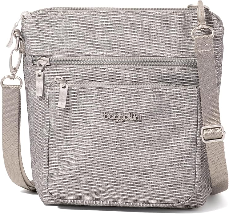 Baggallini Modern Pocket Crossbody Bag for Women, 8.5"x8.5" Handbag Purse with RFID, Lightweight Water-Resistant