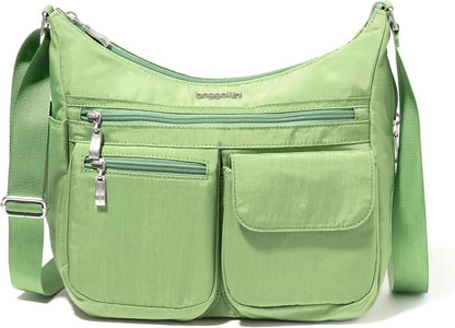 Baggallini womens Everywhere Bagg Crossbody Women 11x9 Lightweight Nylon Hobo Water-resistant Travel Bag W/Rfid