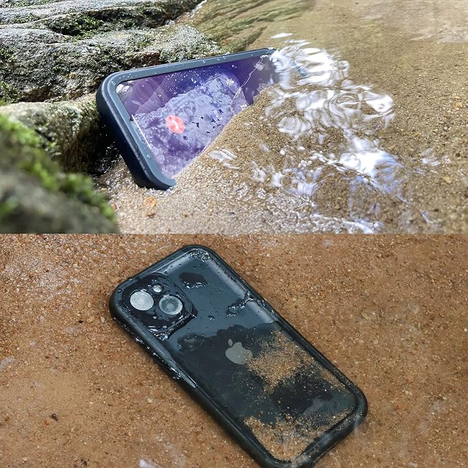 SPORTLINK Compatible with iPhone 13 Pro Waterproof Case - Built in Screen Protector Full Body Shockproof/Dustproof/IP68 Waterproof/Case for iPhone 13 Pro 6.1 Inch Black