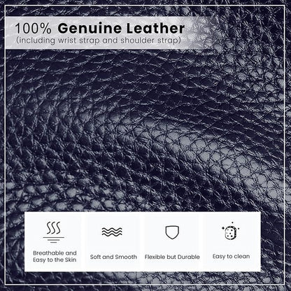 befen Genuine Leather Wristlet Clutch Wallet Purses Small Crossbody Bags for Women with RFID Blocking Card Slots