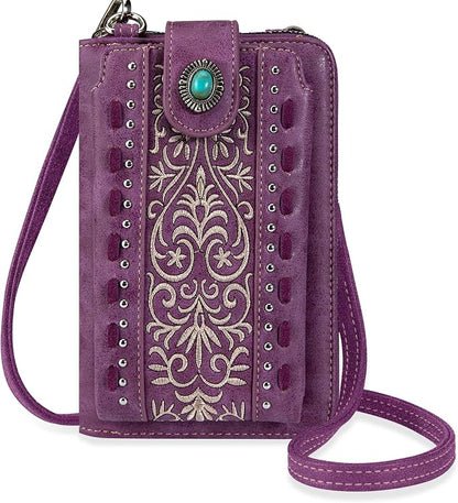 Montana West Small Crossbody Bags for Women Western Handbag with Cash Slots