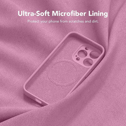 Magnetic for iPhone 15 Pro Case, Compatible with MagSafe, [Full Camera Protection][Screen Protector] Silicone Shockproof Protective Phone Case for iPhone 15 Pro 6.1", Blackcurrant