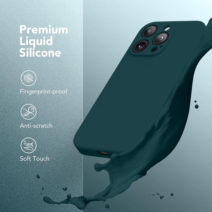 Magnetic for iPhone 16 Pro Max Case, Compatible with MagSafe, [Full Camera Protection][Screen Protector] Silicone Shockproof Protective Phone Case for iPhone 16 Pro Max 6.9", Deep Blue