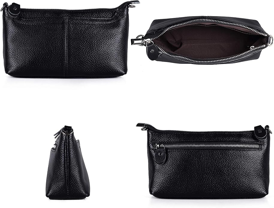 befen Genuine Leather Wristlet Clutch Wallet Purses Small Crossbody Bags for Women with RFID Blocking Card Slots