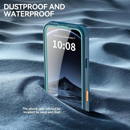 Losin Compatible with iPhone 17 Pro Max Waterproof Case, [Compatible with MagSafe] [Built-in Screen Protector], Full Body Protection Military Grade Shockproof Case, Teal