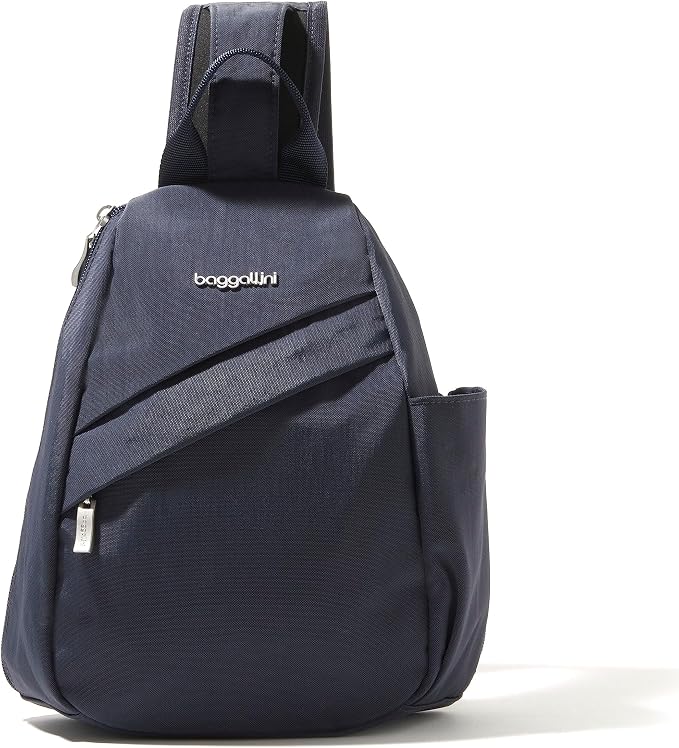 Baggallini Medium Sling Backpack - 9"x11" Lightweight Sling Bag with Convertible Adjustable Shoulder Strap