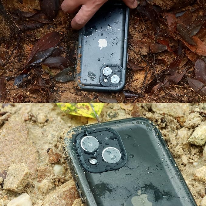 SPORTLINK for iPhone 12 Case - IP68 Waterproof Military Protective Full Body Heavy Duty Shockproof 360 Sealed Dustproof with Camera Screen Protector Phone Cover for iPhone 12 6.1" Black