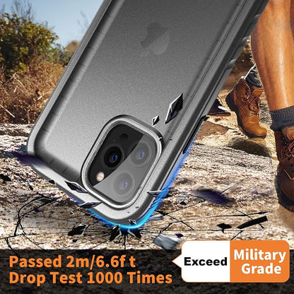 Cozycase Compatible with iPhone 12 Pro Max Case Waterproof, Built-in Screen Protector, Full Body Protective Cover, Shockproof Waterproof Case for iPhone 12 Pro Max 6.7 inch 2020 (Black)