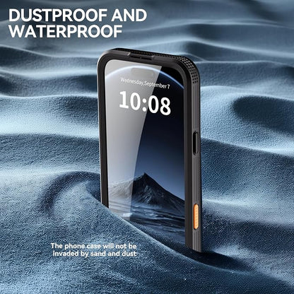 Losin Compatible with iPhone 17 Pro Max Waterproof Case, [Compatible with MagSafe] [Built-in Screen Protector], Full Body Protection Military Grade Shockproof Case, Black