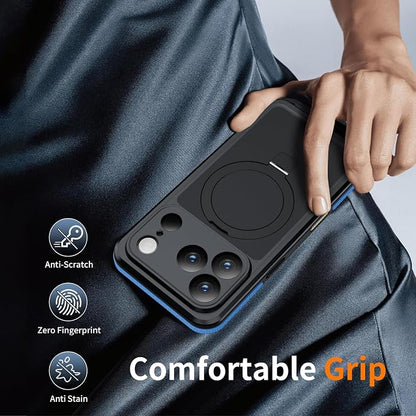 ANTSHARE Magnetic for iPhone 17 Pro Case Waterproof, Built in Screen Protector [Compatible with MagSafe] [Invisible Stand] [IP68 Underwater], Full Body Protection Phone Case 6.3'', Blue