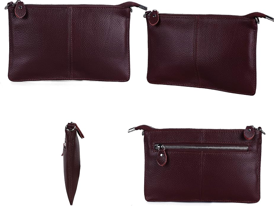 befen Genuine Leather Wristlet Clutch Wallet Purses Small Crossbody Bags for Women with RFID Blocking Card Slots