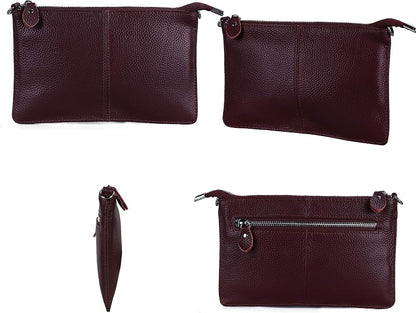 befen Genuine Leather Wristlet Clutch Wallet Purses Small Crossbody Bags for Women with RFID Blocking Card Slots