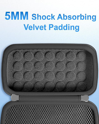 ProCase EVA Hard Shell Case for iPhone Air Magsafe Battery/Anker Nano Magnetic Power Bank/Baseus Picogo Wireless Portable Charger, Fits Power Banks Up to 5.1" × 2.9" × 0.59"-Black