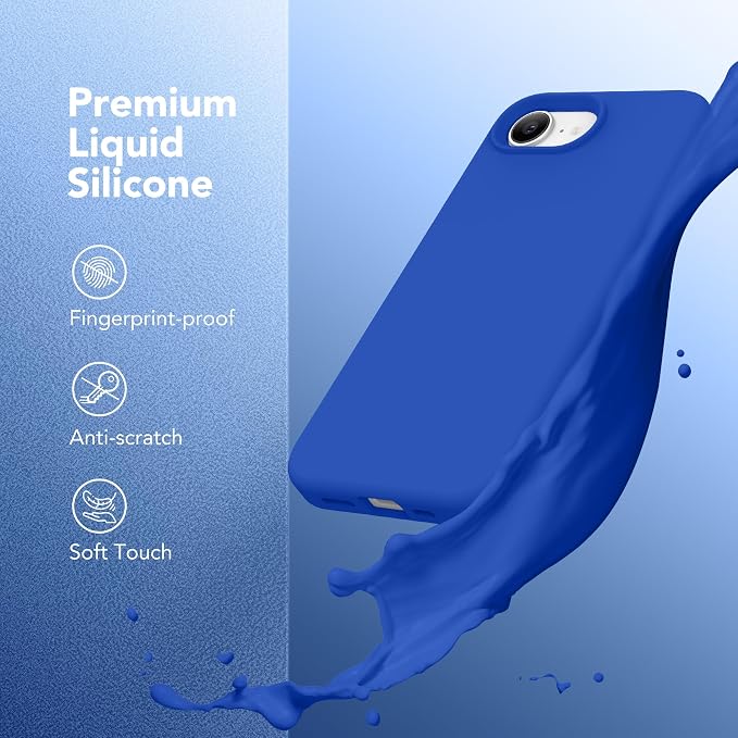 Magnetic for iPhone 17e/iPhone 16e Case, Compatible with MagSafe, [Soft Anti-Scratch Microfiber Lining] Slim Silicone Shockproof Protective Phone Case for iPhone 17e/16e 6.1", Klein Blue