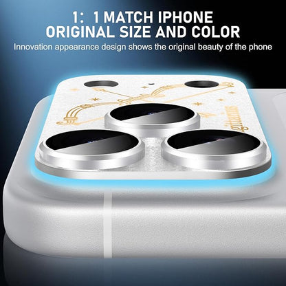 Compatible for iPhone 17 Pro Camera Lens Protector, Pisces Pattern, Drop Protection, Anti Scratch Full-Coverage, AR 360-Degree Protection, Camera Transmfttance HD, Easy Installation, Silver