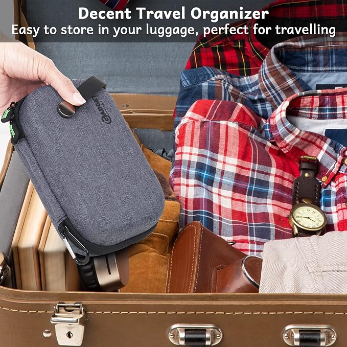 Organiser Portable Pouch For Electronic Accessories Usb Cables, Power Bank, Battery, Hard Drive, Sd Memory Card, Earphones, Travel Gadgets & Organiser Rugged Travel Friendly (Grey)