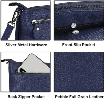 befen Genuine Leather Wristlet Clutch Wallet Purses Small Crossbody Bags for Women with RFID Blocking Card Slots