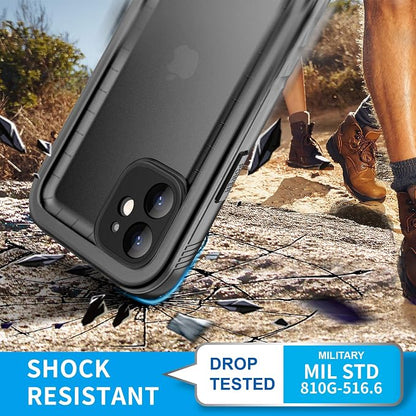Cozycase Compatible with iPhone 12 Mini Waterproof Case - Full Body Rugged Dustproof Shockproof Case with Built-in Screen Protective Case for iPhone 12 Mini 5.4 inch (Black)