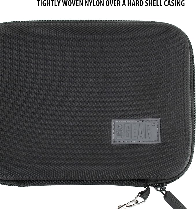 USA Gear Wireless Charging Battery Pack Hard Shell Case with Wrist Strap - Compatible with Wireless Charger Battery Bank from Samsung, Powermax, Jarvmobile, Hokonui, RLERON, and more
