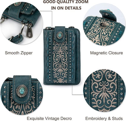 Montana West Small Crossbody Bags for Women Western Handbag with Cash Slots