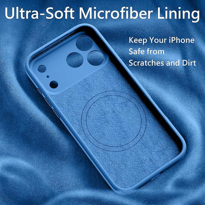 FireNova Magnetic for iPhone 17 Pro Case, Compatible with MagSafe, [Integrated Silicone Camera Control Button] [Camera Protection] Anti-Scratch Microfiber Lining Phone Case, 6.3", Blue