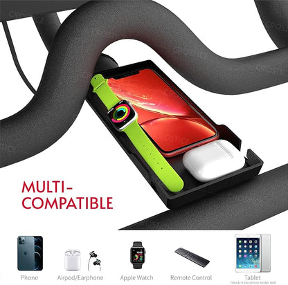 Phone Holder Compatible with Peloton Bike & Bike Plus Accessories, Original Design Cell Phone Tray, Holder for iPhone, Cellphone Mount, Fit for Most Mobile, Baby Monitor
